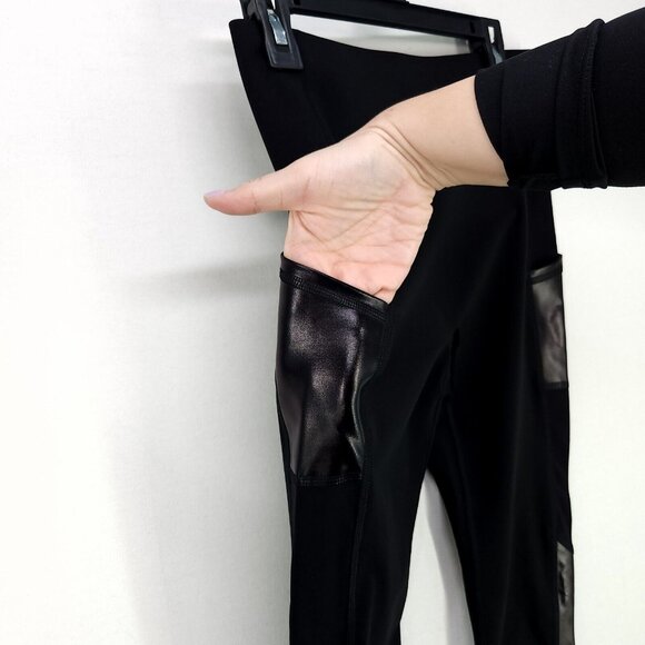 Spanx Every Wear Gloss Pockets Leggings Womens Size XS Very Black Tummy Control - Picture 8 of 16